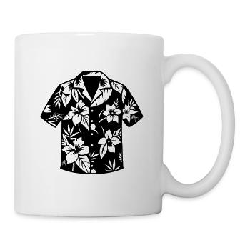 Hawaiihemd - Tasse - Weiß - Rechts