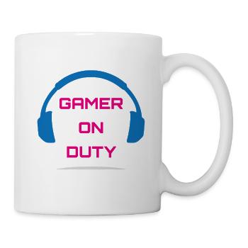 Gamer On Duty Videospiel - Tasse - Weiß - Rechts