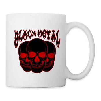 Dreifacher Totenkopf Gothic - Tasse - Weiß - Rechts