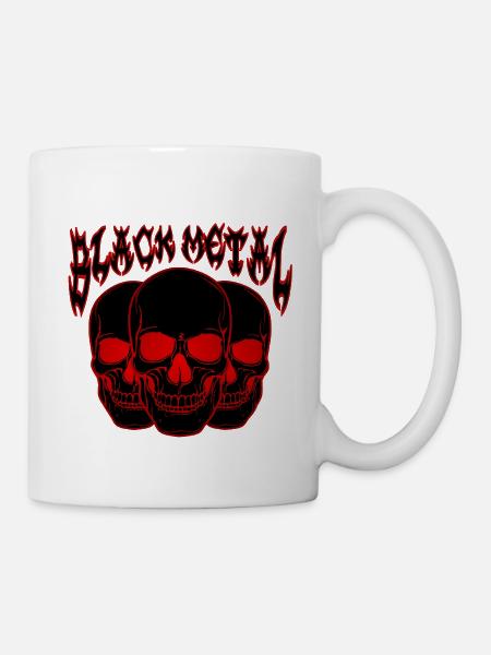 Dreifacher Totenkopf Gothic - Tasse - Weiß