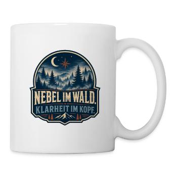 Nebel im Wald – Klarheit im Kopf - Tasse - Weiß - Rechts