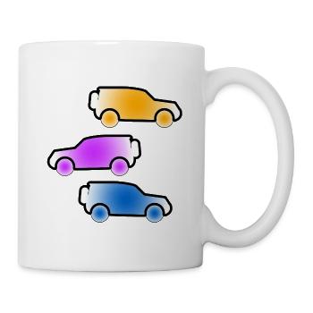 Autos - Tasse - Weiß - Rechts
