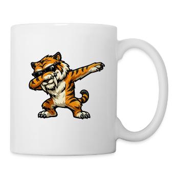 Dabbing Säbelzahntiger - Tasse - Weiß - Rechts