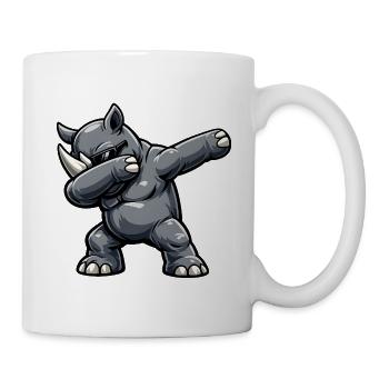 Dabbing Nashorn - Tasse - Weiß - Rechts
