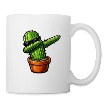 Dabbing Kaktus - Tasse - Weiß - Rechts
