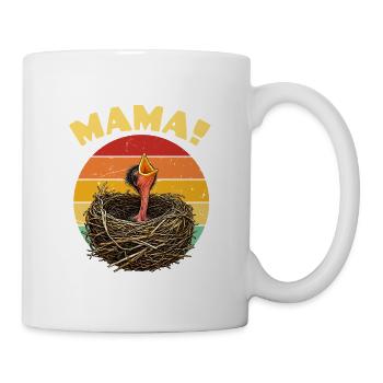 Mama Hatch Nest Retro Sonnenuntergang - Tasse - Weiß - Rechts