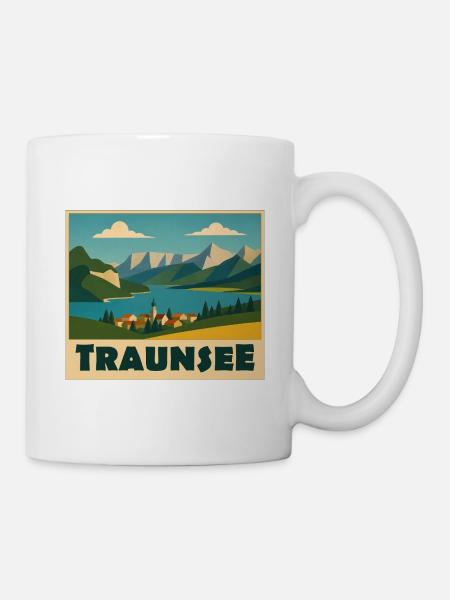 Traunsee Minimal - Tasse - Weiß
