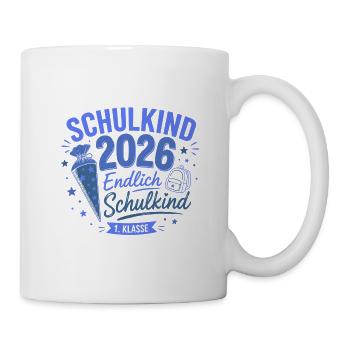 Schulbeginn 2026 Erstklasse - Tasse - Weiß - Rechts