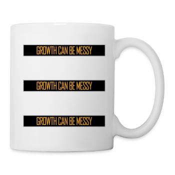 Growth Can Be Messy Personal Growth Quote Logo - Mug - white - Right