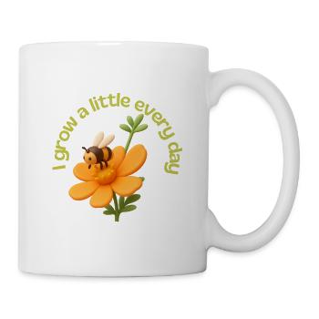 I grow a little every day - Tasse - Weiß - Rechts