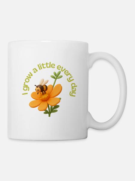 I grow a little every day - Tasse - Weiß