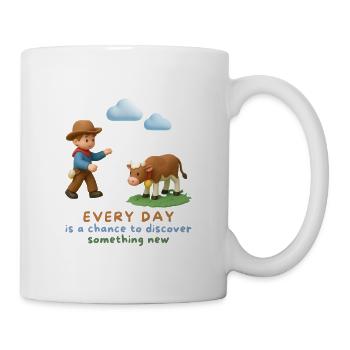 Every day is a chance to discover something new - Mug - white - Right