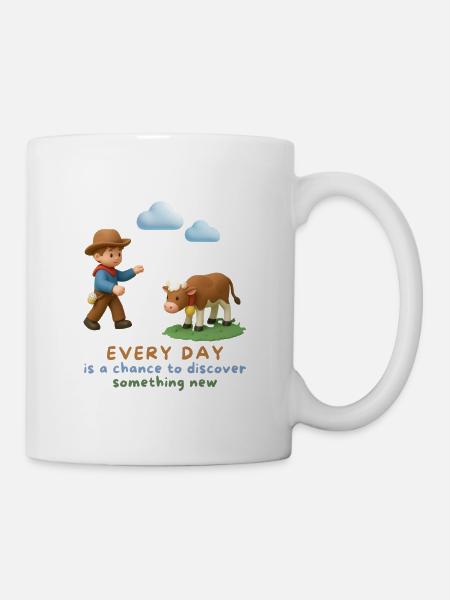 Every day is a chance to discover something new - Mug - white