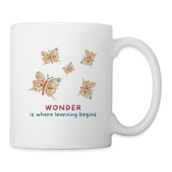 Wonder is where learning begins - Mug - white - Right