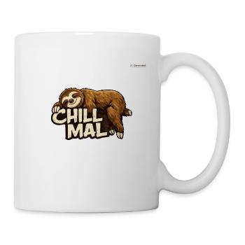 Chill Mal Sloth Illustration - Tasse - Weiß - Rechts