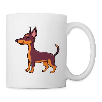 Kleiner Pinscher (Comic) - Tasse - Weiß - Rechts