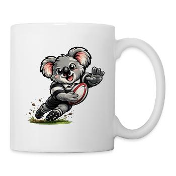 Süßer Koala spielt Rugby - Tasse - Weiß - Rechts