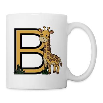 Giraffe Großbuchstabe B - Tasse - Weiß - Rechts