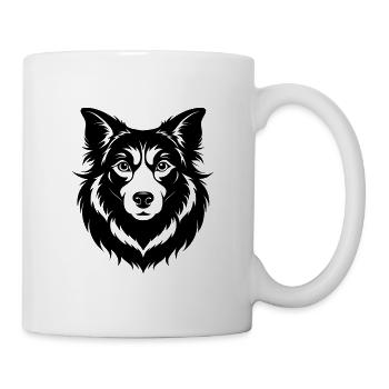 Australian Shepherd - Tasse - Weiß - Rechts