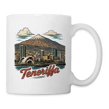 Teneriffa Skyline Mt Teide - Tasse - Weiß - Rechts