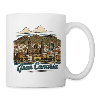 Gran Canaria Küstenpanorama - Tasse - Weiß - Rechts
