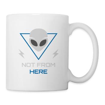 Alien UFO Sci-Fi Outsider - Tasse - Weiß - Rechts