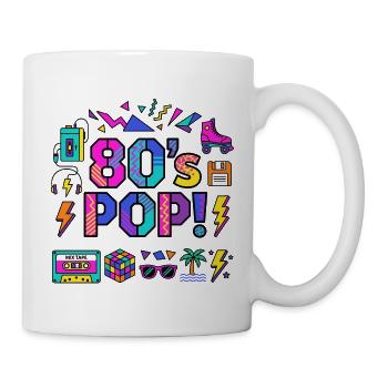 80er-Jahre-Neon-Pop-Vibe - Tasse - Weiß - Rechts