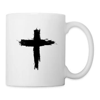 Christen Kreuz Minimal - Tasse - Weiß - Rechts