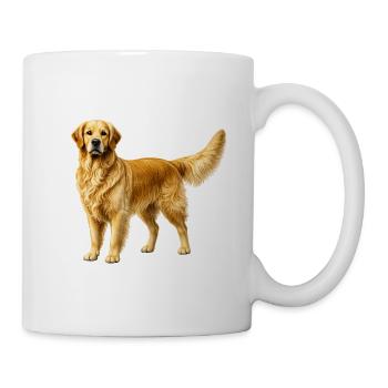 Goldener Retriever  - Tasse - Weiß - Rechts