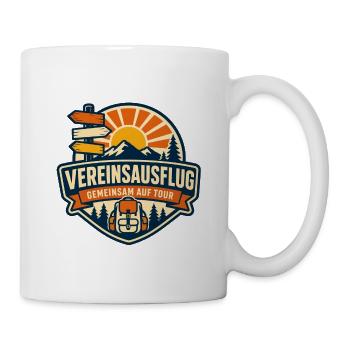 Vereinsausflug Logo – Gemeinsame Tour - Tasse - Weiß - Rechts