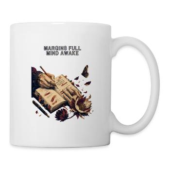 Kreatives Notizbuch und Schmetterlinge - Tasse - Weiß - Rechts