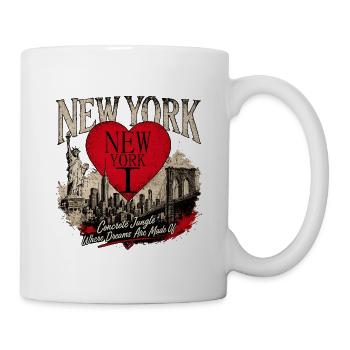 New York Herz Stadtlandschaft - Tasse - Weiß - Rechts