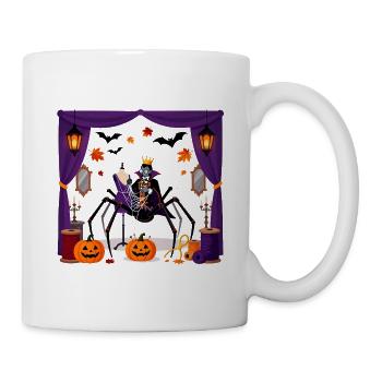 Vampirspinnenkönig Halloween - Tasse - Weiß - Rechts