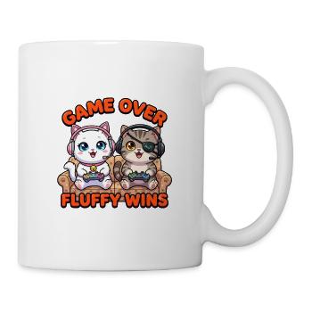 Game Over Fluffy Wins Katzen - Tasse - Weiß - Rechts