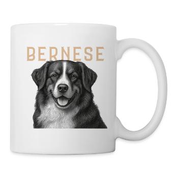Berner Sennenhund Vintage - Tasse - Weiß - Rechts