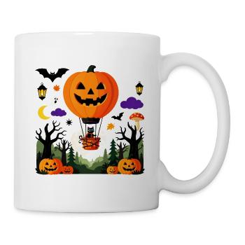 Pumpkin Balloon Halloween-Flug - Tasse - Weiß - Rechts