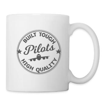Timbre Motif Pilote - Mug blanc - blanc - Droite