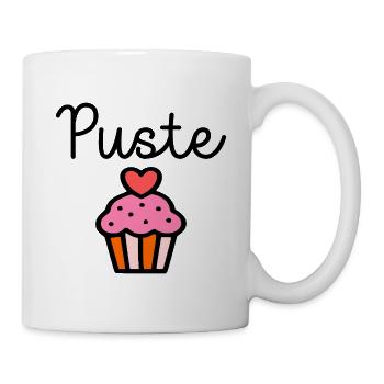 Pustekuchen - Kuchen Pusten - Tasse - Weiß - Rechts