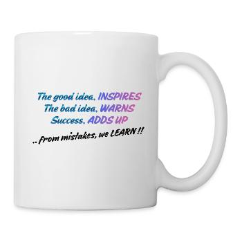Die gute Idee inspiriert | Positive Denkweise Zitat De - Tasse - Weiß - Rechts