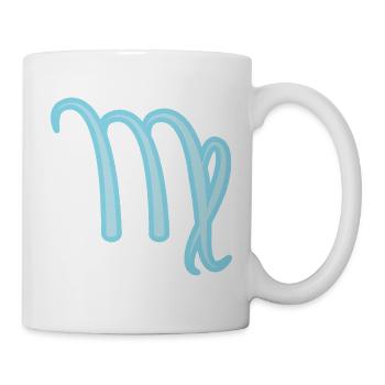 Jungfrau Sternzeichen Pastel Blau - Tasse - Weiß - Rechts
