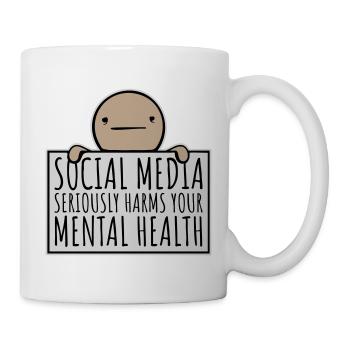 Les réseaux sociaux nuisent sérieusement à la santé mentale selon les affirmations - Mug blanc - blanc - Droite