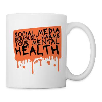 Les réseaux sociaux nuisent sérieusement à la santé mentale selon les affirmations - Mug blanc - blanc - Droite