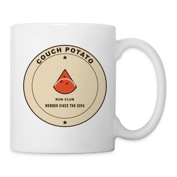 Couch Potato Run Club Logo - Tasse - Weiß - Rechts