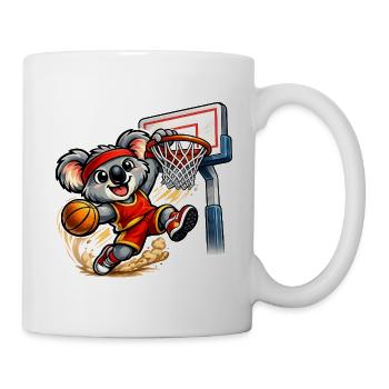 Süßer Koala mit Slam Dunk - Tasse - Weiß - Rechts