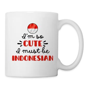 Ich bin so süß, ich muss Indonesier sein – Baby & Kinder - Tasse - Weiß - Rechts