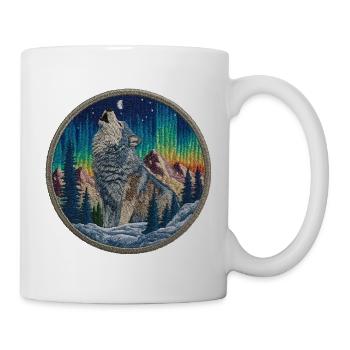 Polarwolf Patch Aurora - Tasse - Weiß - Rechts
