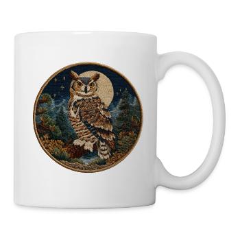 Mondschein Eulenpatch - Tasse - Weiß - Rechts