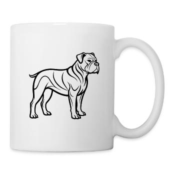 Bullenmastiff - Tasse - Weiß - Rechts