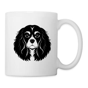 Kavallerier King Charles Spaniel - Tasse - Weiß - Rechts