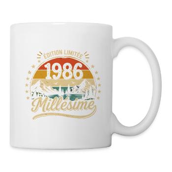 Vintage 1986 Millésime Cadeau Homme 40 Ans  - Mug blanc - blanc - Droite